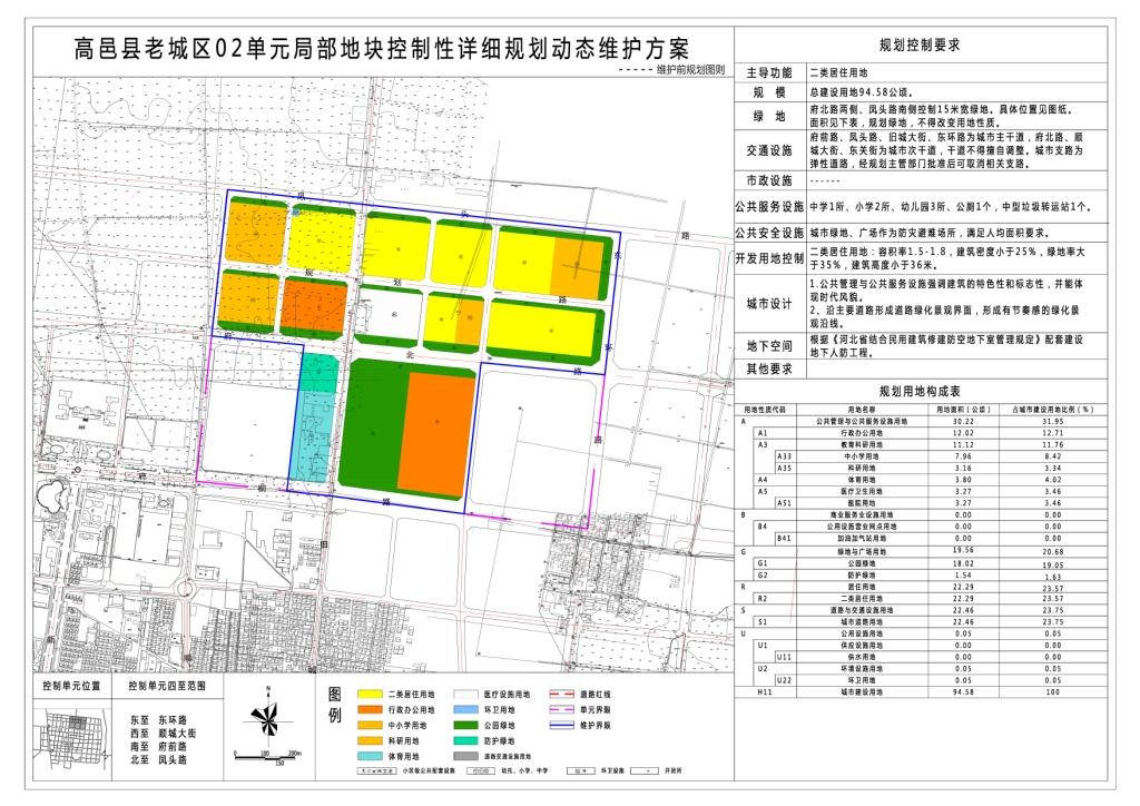 高邑县自然资源和规划局关于高邑县老城区02单元局部地块控制性详细